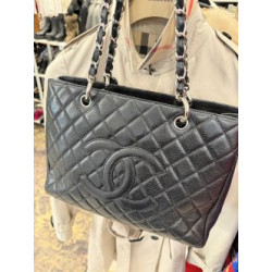 CABAS CHANEL CUIR NOIR