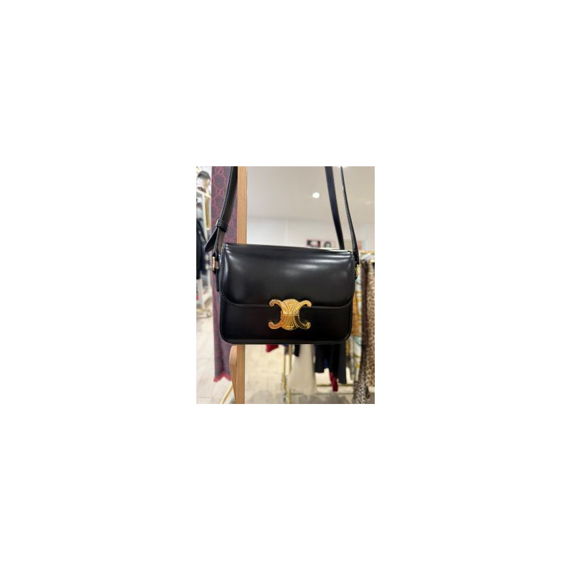 SAC TRIOMPHE CUIR NOIR CELINE